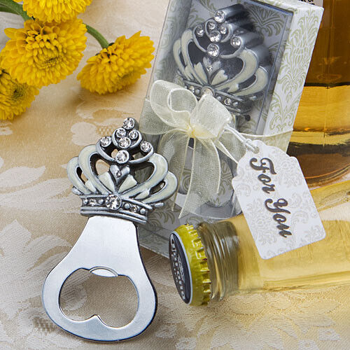 Crown Design Bottle Opener Wedding Anniversary Party Favors - Pack of 1