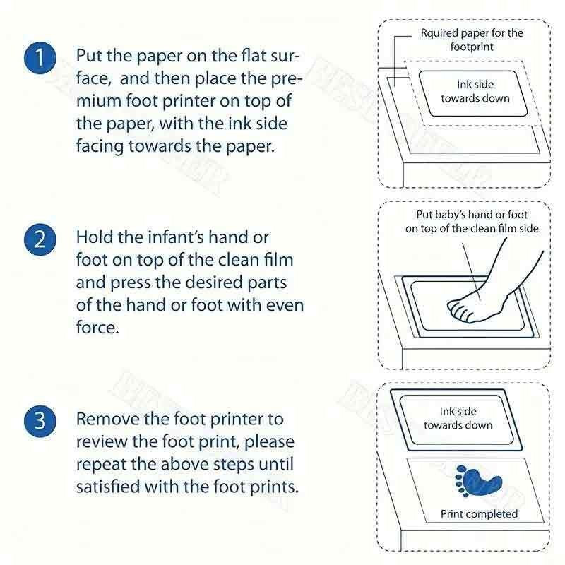 Cherished Footprint / Handprint Paw Print Kit - Safe & Mess-Free Ink Pad - Babies & Small Pets