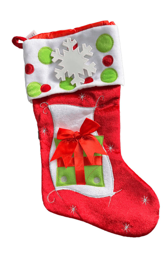 Red and Green Personalised Christmas Stocking