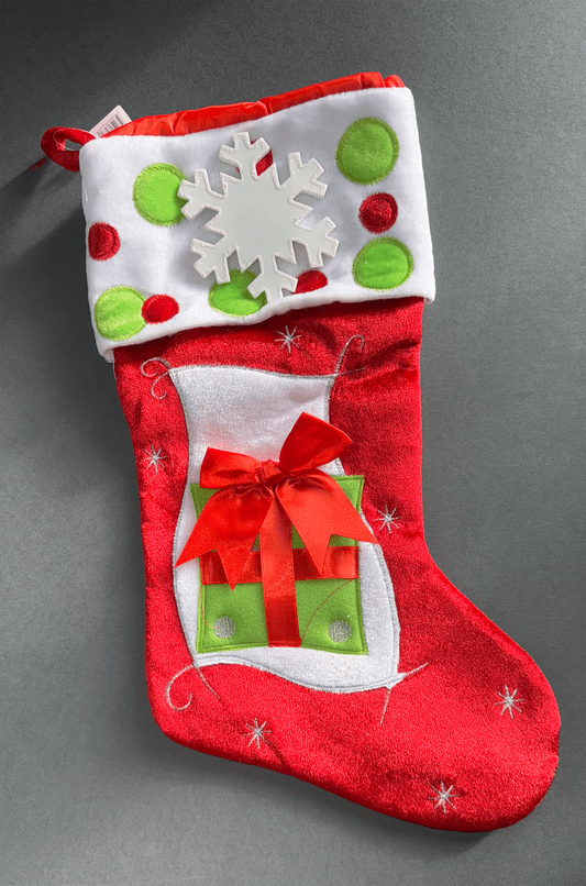 Red and Green Personalised Christmas Stocking