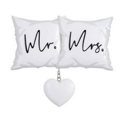 Personalised Christmas Ornament - Mr & Mrs Pillows / Couples / Newlyweds / Just Married
