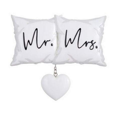 Personalised Christmas Ornament - Mr & Mrs Pillows / Couples / Newlyweds / Just Married