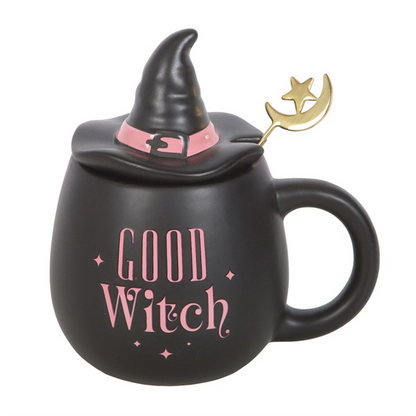 Good Witch Lidded Mug with Spoon