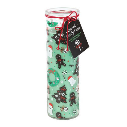 Merry Creepmas Cursed Candy Cane Tube Candle