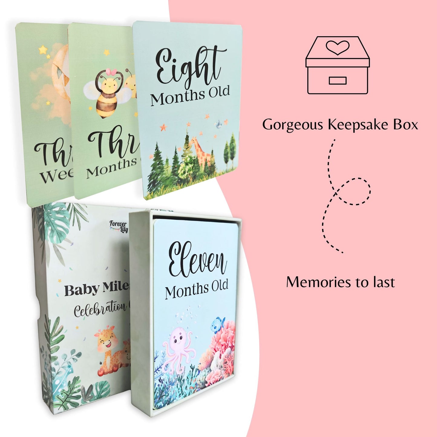 40 Baby Milestone Cards - First Year Memories - Pregnancy - New Baby - Baby Shower Gifts