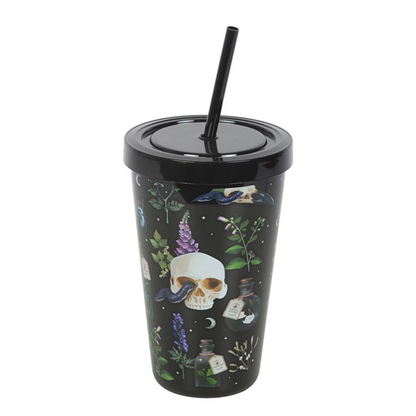 Venom & Vines Print Tumbler with Straw