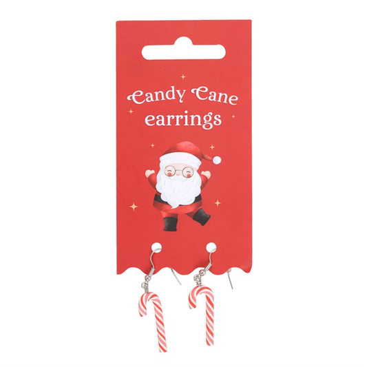 Candy Cane Dangle Earrings