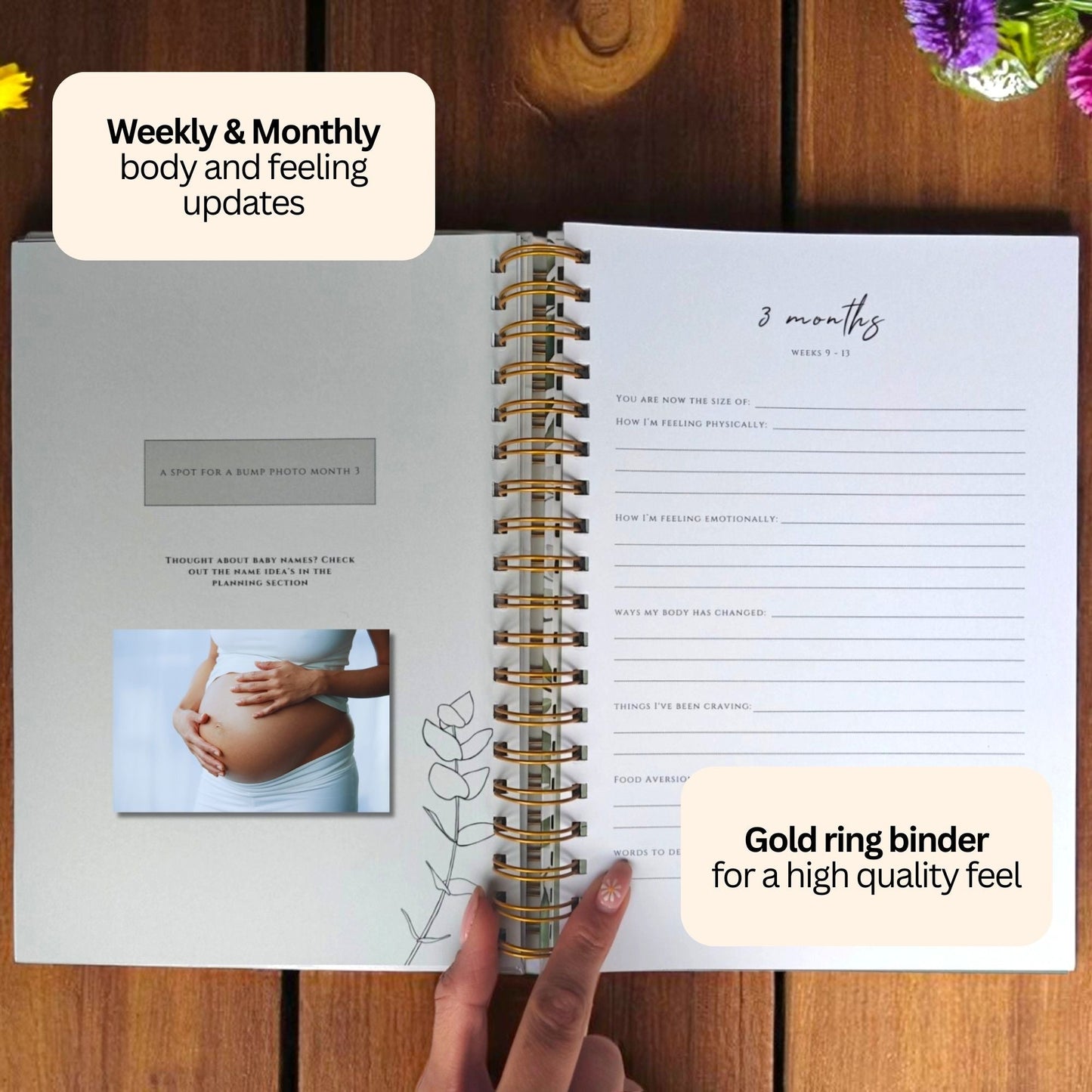Pregnancy Journal Memory Book - Journals for First Time Moms, Baby Memory Book