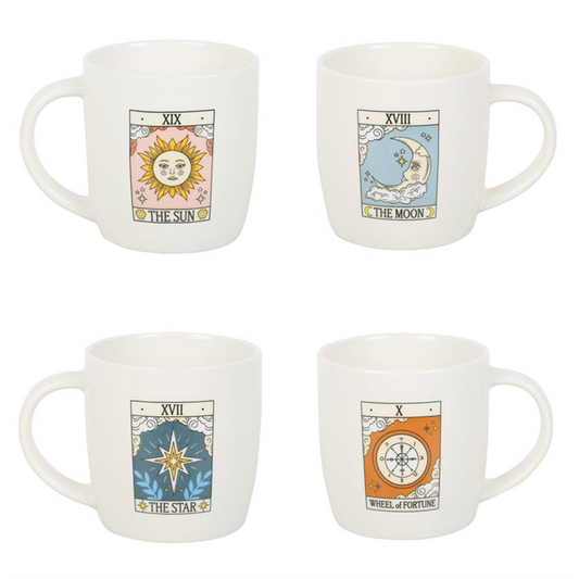 Set of 4 Vintage Tarot Mugs