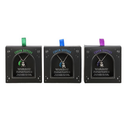 Set of 3 Coven Sisters Cauldron Charm Necklaces