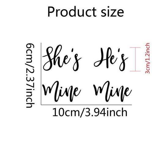 He's Mine, She's Mine Shoe Sticker Set