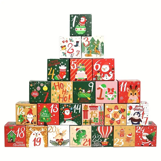 DIY Christmas Advent Calendar Gift Boxes - Set 24