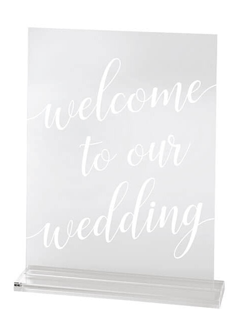 Clear Acrylic Wedding Signs