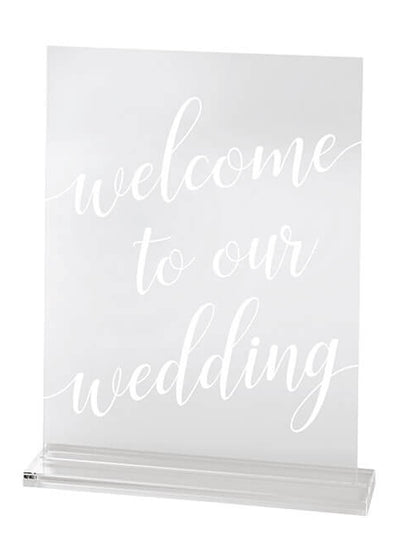 Clear Acrylic Wedding Signs
