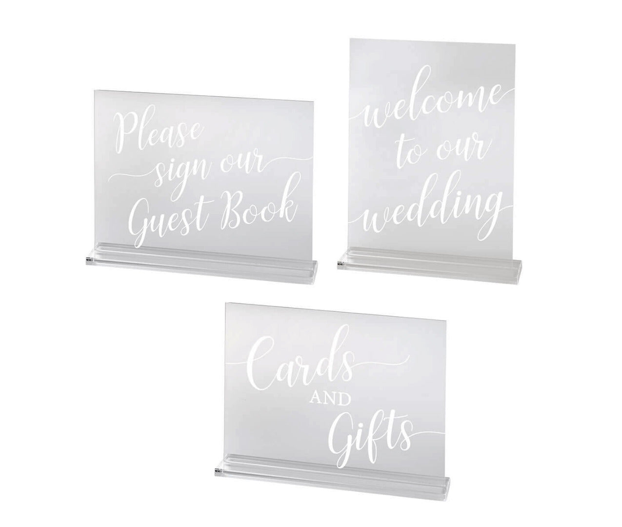 Clear Acrylic Wedding Signs