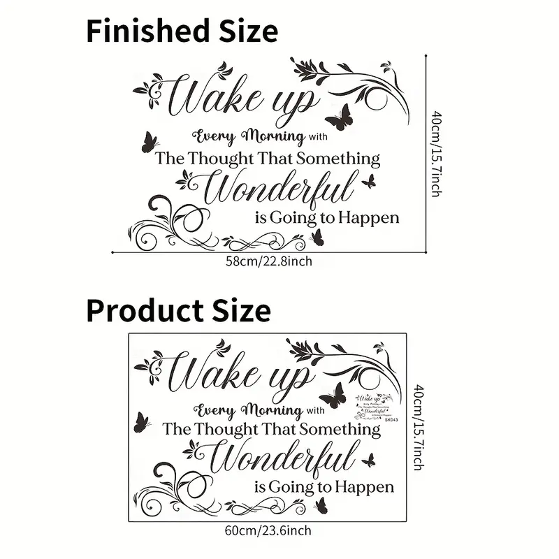 'Wake Up Every Morning ... Something Wonderful Is Going To Happen' Wall Decoration Decal