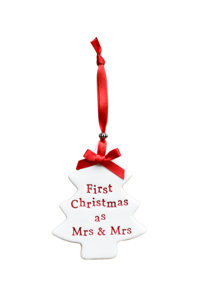 First Christmas as ... Christmas Decoration - Mr/Mrs, Mrs/Mrs, Mr/Mr