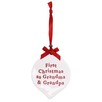First Christmas as Grandma & Grandad/Grandpa Christmas Decoration