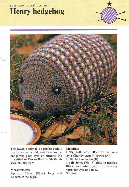 Vintage Hamlyn Knitting Patterns - Toys & Dolls Clothes