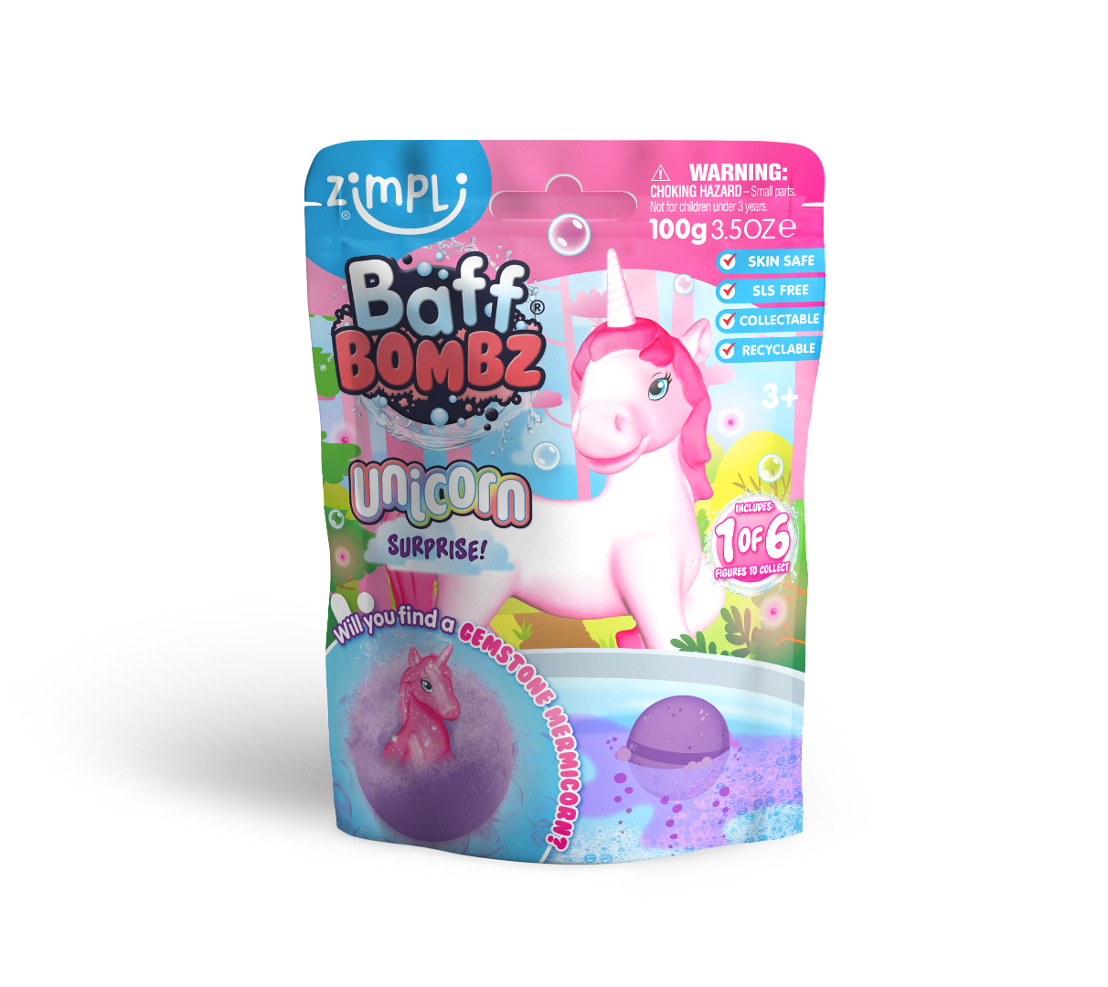 Zimpli Kids Large Unicorn Surprise Bath Bomb