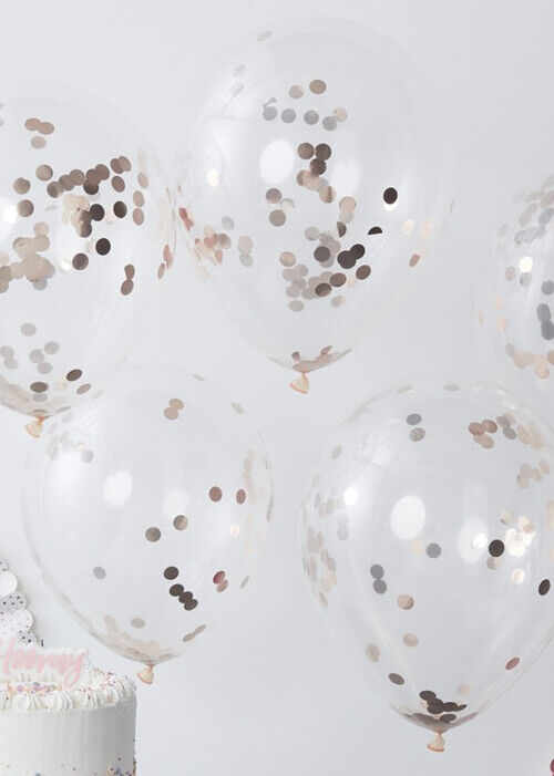 Pack 6 Happy Birthday Confetti Balloons