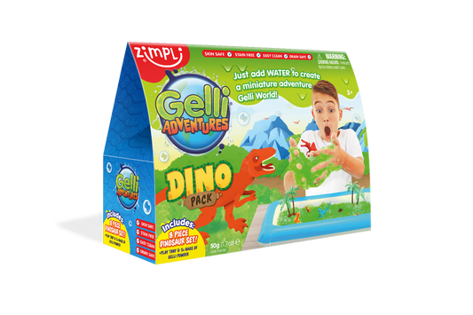 Zimpli Kids Gelli Worlds - 8 Piece Dinosaur Playset