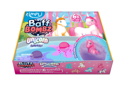 Zimpli Kids Unicorn Surprise Bath Bomb Gift Set