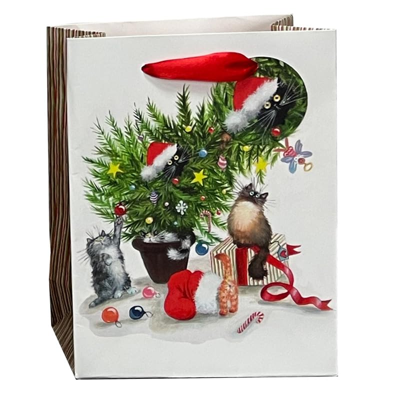 Kim Haskins Christmas Cats Gift Bag - Medium, Large & Extra Large