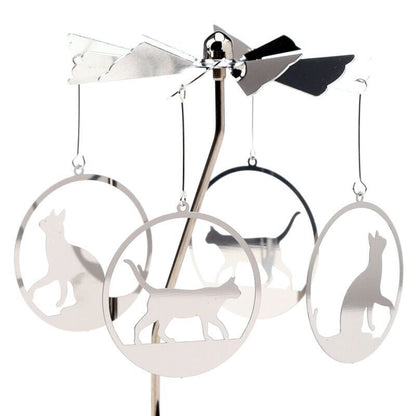 Spinning Tea Light Carousel Candle Holder - Cat