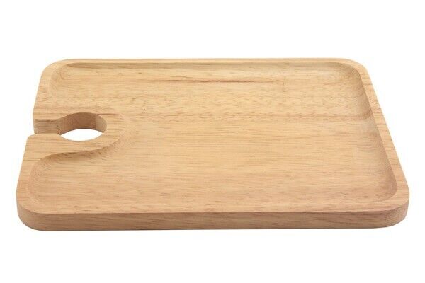 Rubberwood Wine & Nibbles Board