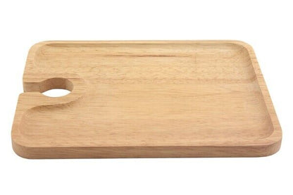 Rubberwood Wine & Nibbles Board