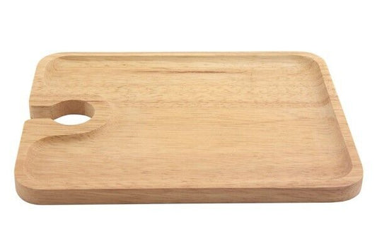 Rubberwood Wine & Nibbles Board