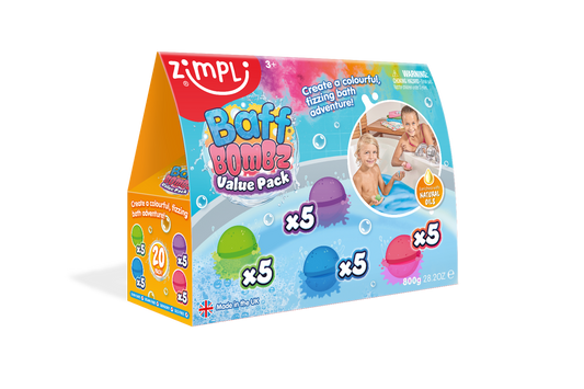 Zimpli Kids Baff Bombz Round Mega Pack - 20 Baff Bombz