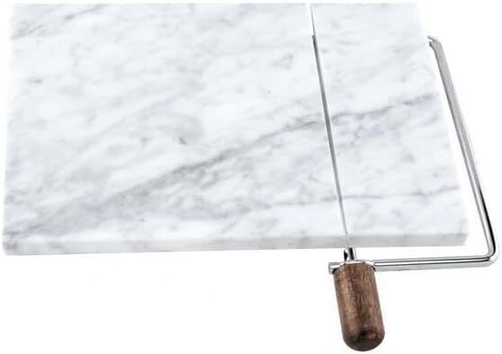 Marble Cheese Board with Wire Cheese Cutter