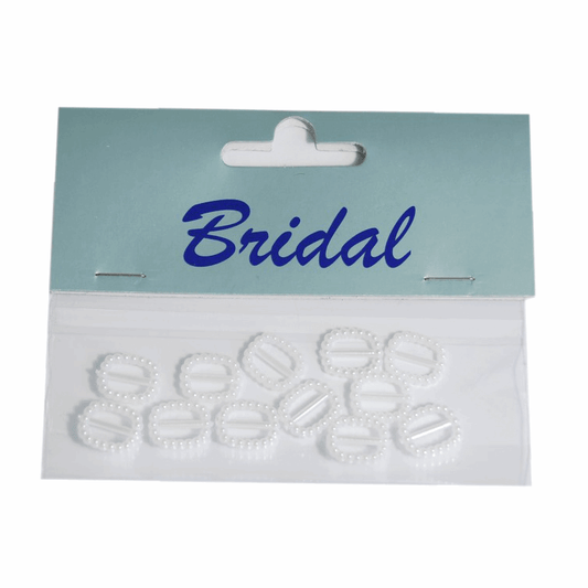 White/ Ivory Buckles - Embellishments: Square - 13 x 11mm - Pack of 12