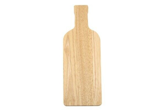 Rubberwood Bottle Shaped Serving Platter Board