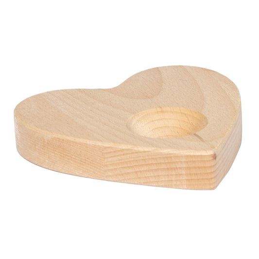 Heart Shaped Rubberwood Egg Holder Board