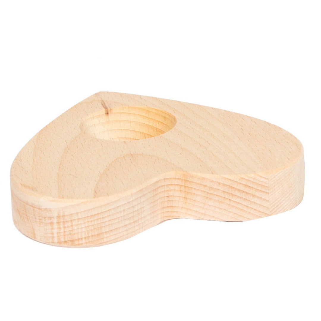 Heart Shaped Rubberwood Egg Holder Board