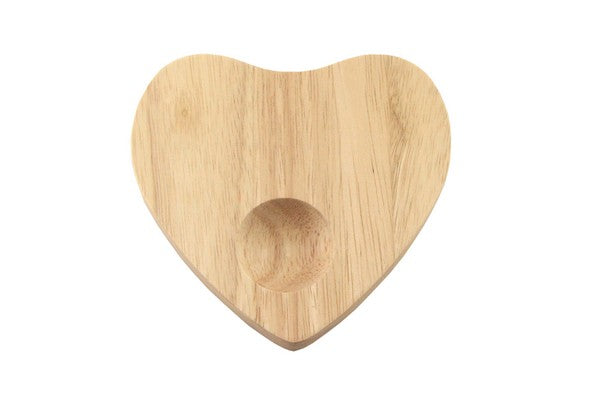 Heart Shaped Rubberwood Egg Holder Board