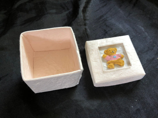 Papier Mache Baby Themed Favor Keepsake Boxes ~ Set of 3
