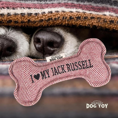 Personalised Squeaky Dog Bone Fetch Toy - I ? My Dog / Best Dog Ever / Breeds