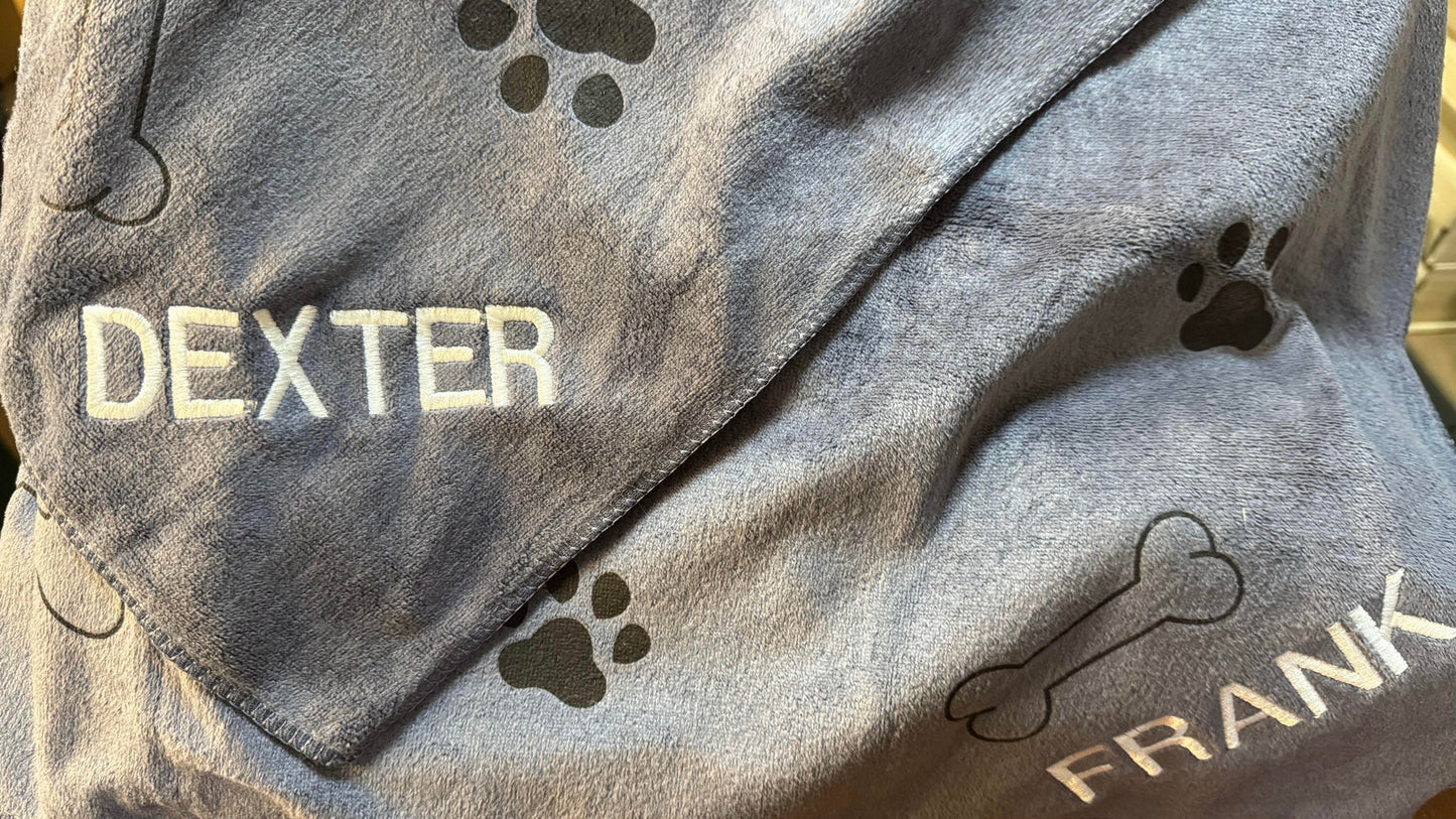 Personalised Microfibre Dog Towel