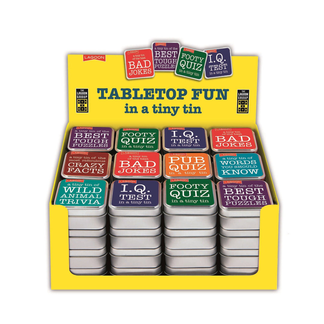 A Tiny Tin of Games - Pocket / Travel / Party Games - 8 Games