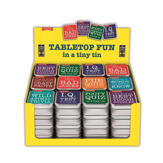 A Tiny Tin of Games - Pocket / Travel / Party Games - 8 Games
