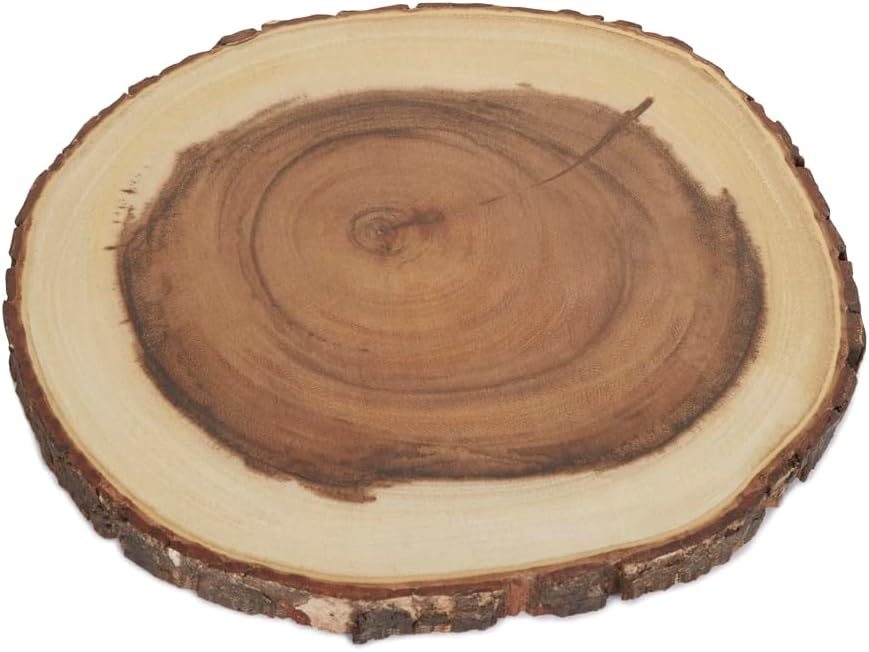 Large Round Rustica Wooden Chopping / Serving Board - 32-37cm