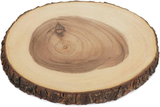 Large Round Rustica Wooden Chopping / Serving Board - 32-37cm