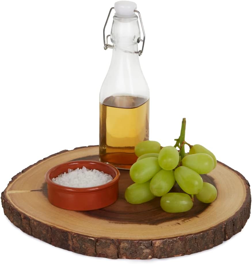 Large Round Rustica Wooden Chopping / Serving Board - 32-37cm