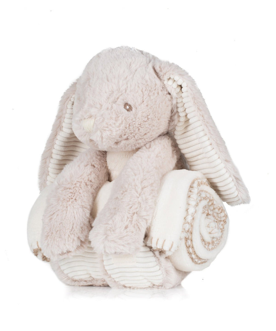 My First Year Multi Aperture Photo Frame + Plush Rabbit with Blanket Gift Set