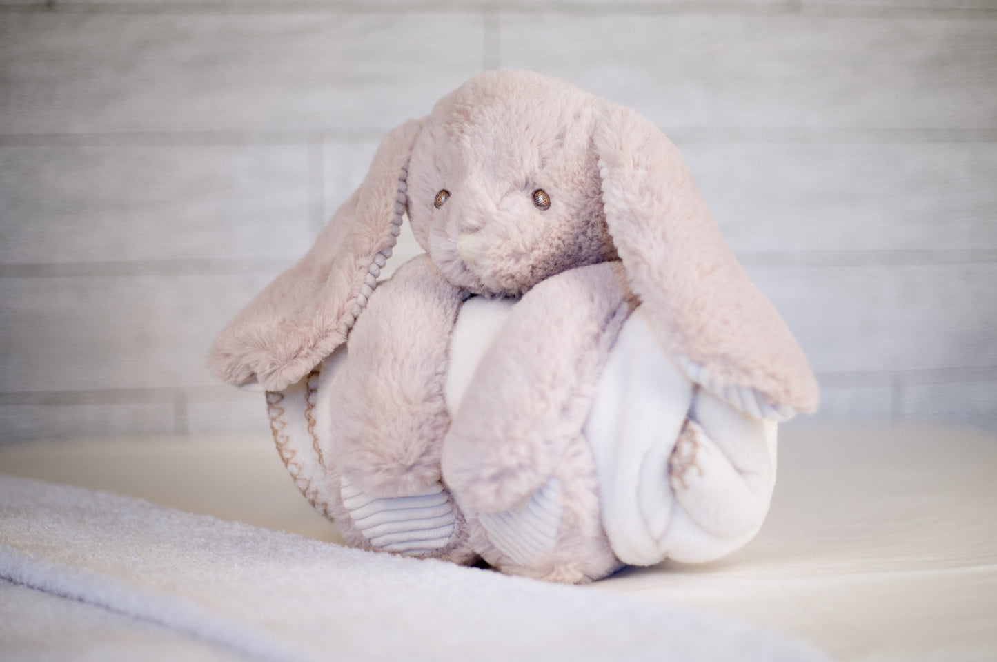 My First Year Multi Aperture Photo Frame + Plush Rabbit with Blanket Gift Set