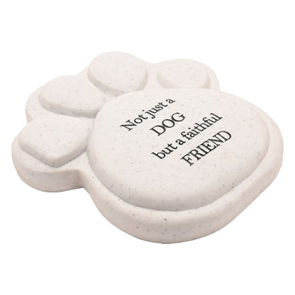 Thoughts of You Pawprint Memorial Stone - Dog & Friend